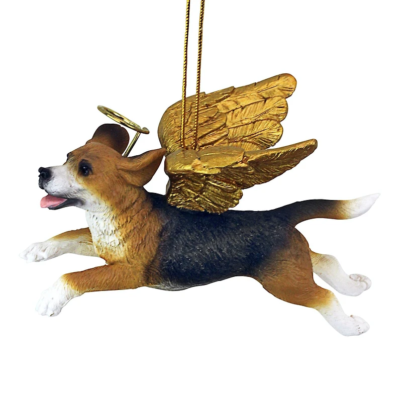 Design Toscano Honor the Pooch Beagle Holiday Dog Angel Ornament