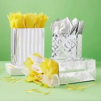 Silver Mixed Print Gift Bag Value Pack by Celebrate It™