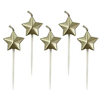 Gold Star Candles by Celebrate It™, 5ct.