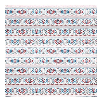 Patriotic Watercolor Paisley Pattern Cotton Twill Napkin
