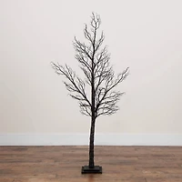 5ft. Pre-Lit Halloween Minimalist Twig Artificial Fall Tree with 240 Orange & Purple LED Lights