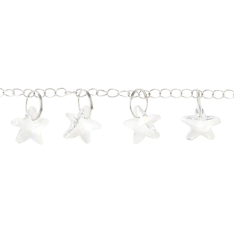 12 Pack: Crystal Glass Starfish Bead Chain, 14mm by Bead Landing™