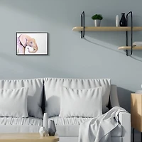 Stupell Industries Happy Elephant Smile Purple Red Safari Animal in Frame Wall Art