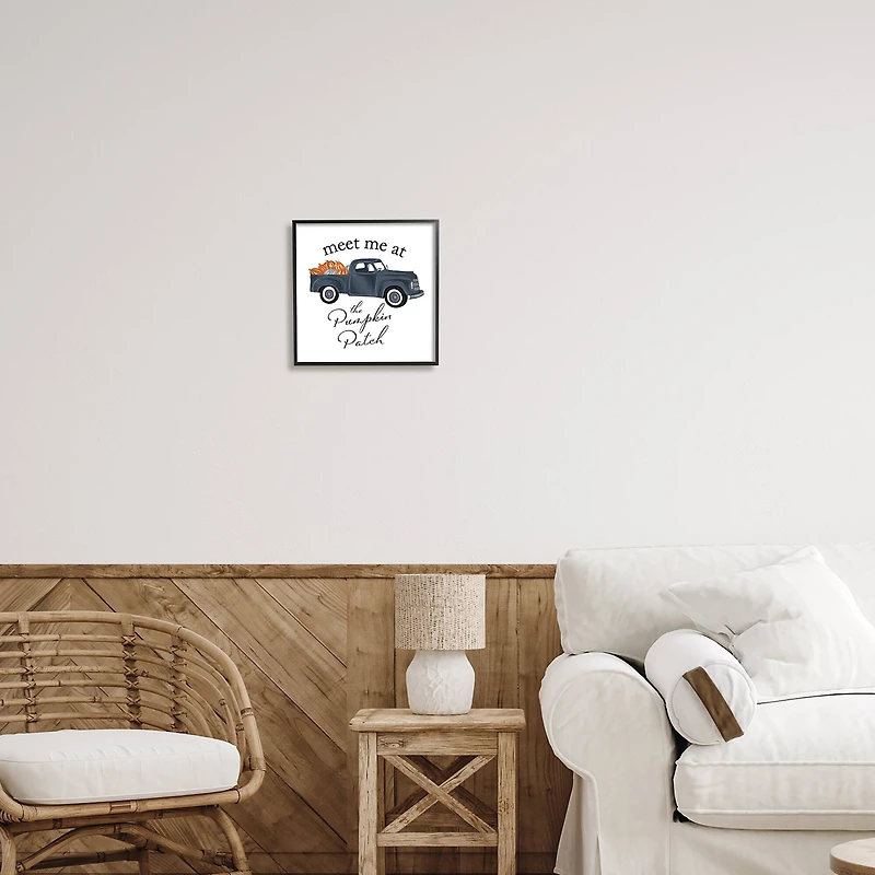 Stupell Industries Meet Me At Pumpkin Patch Truck Framed Giclee Art