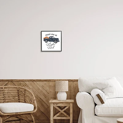 Stupell Industries Meet Me At Pumpkin Patch Truck Framed Giclee Art