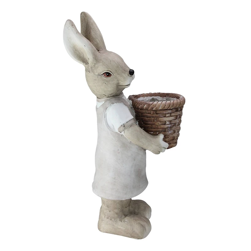 1.5ft. Neutral Tones Easter Girl Rabbit Indoor & Outdoor Garden Planter