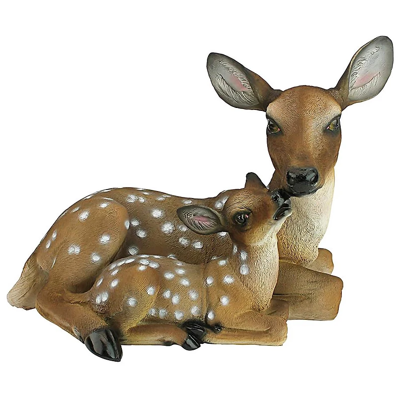Design Toscano 19" Mothers Love, Doe and Fawn Sculpture