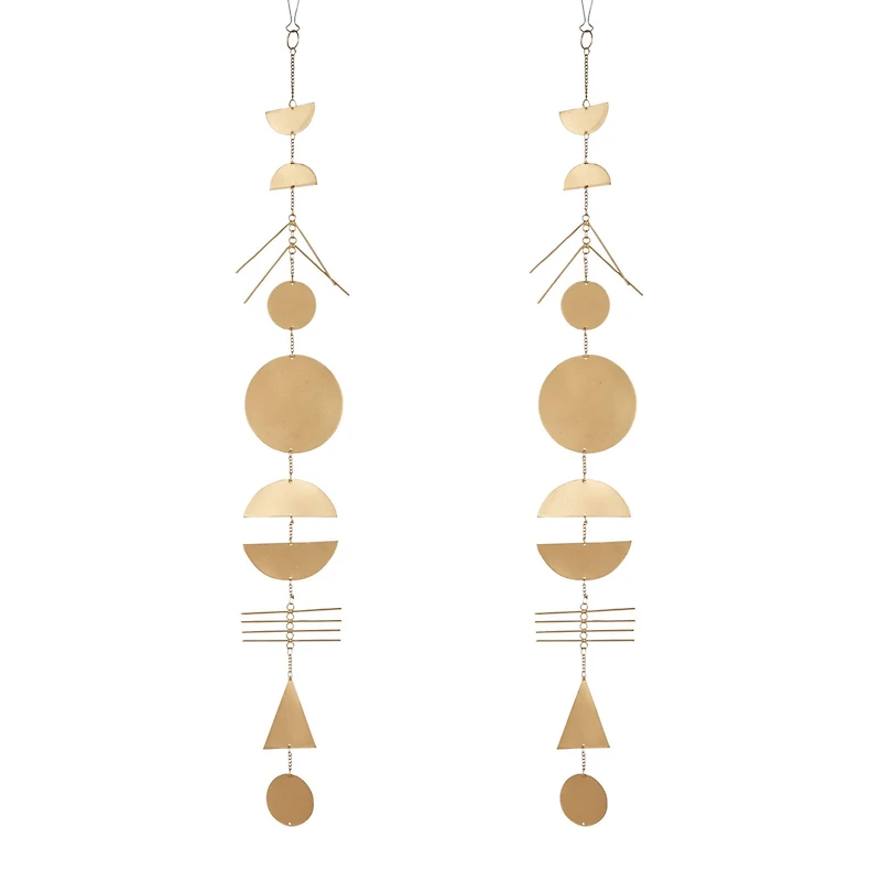 The Novogratz 48" Gold Metal Eclectic Wind Chime, 2ct.