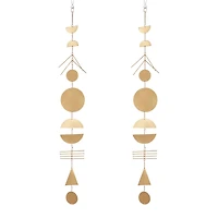 The Novogratz 48" Gold Metal Eclectic Wind Chime, 2ct.