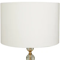 CosmoLiving by Cosmopolitan Gold Crystal Orbs Style Base Table Lamp with Drum Shade 15" x 15" x 27"