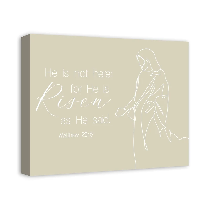 Risen Bible Jesus 2 16" x 20" Canvas Wall Art