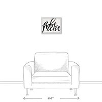 Be Mine Script White Framed Canvas