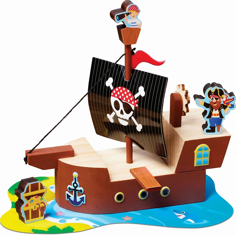 Creativity for Kids® Buildeez!™ The Sea Skull Pirate Ship Wooden Model Set