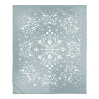 Blue Persian Sherpa Fleece Blanket