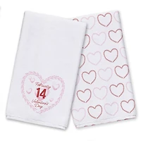 Valentine's Day Calendar Wreath Tea Towel Set