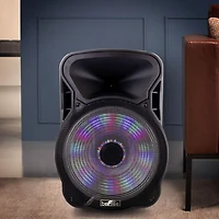beFree Sound 15" Bluetooth Rechargeable Party Speaker With Illuminating Lights