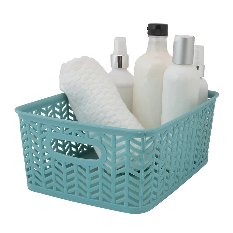 Simplify Small Herringbone Storage Basket