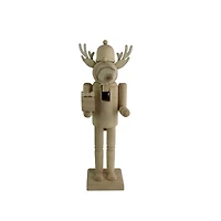 14" Reindeer with Gift DIY Pinewood Nutcracker by Make Market®