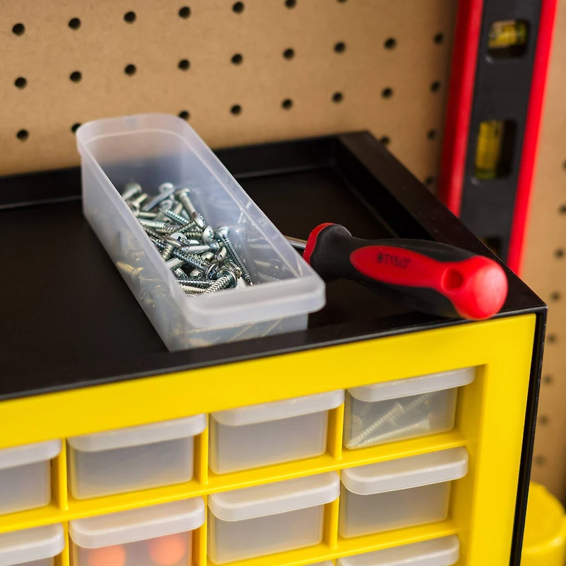 IRIS® Yellow & Black 64-Drawer Parts Cabinet