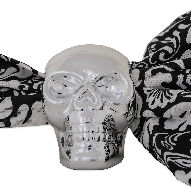 DII® Silver Skull Napkin Ring Set, 6ct.