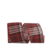 JAM Paper 2.5" x 10yd. Twill Wired Plaid Ribbon
