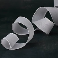 1.5" x 20ft. White Wired Faux Linen Ribbon by Celebrate It™