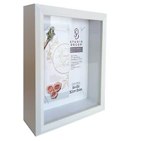 White Beveled Shadow Box by Studio Décor