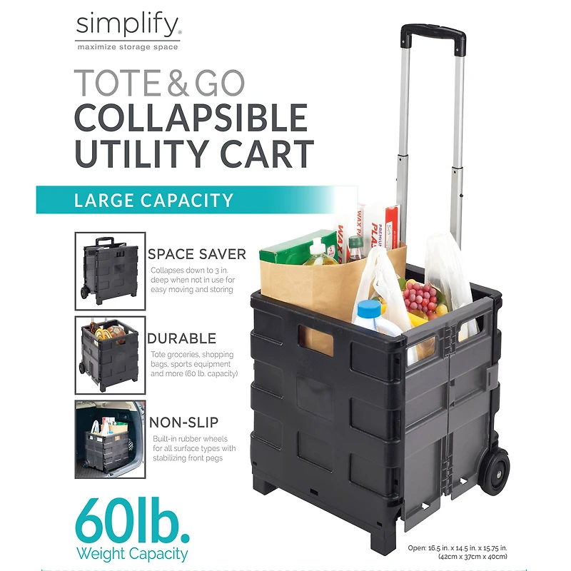 Simplify Jumbo Tote & Go Collapsible Utility Cart