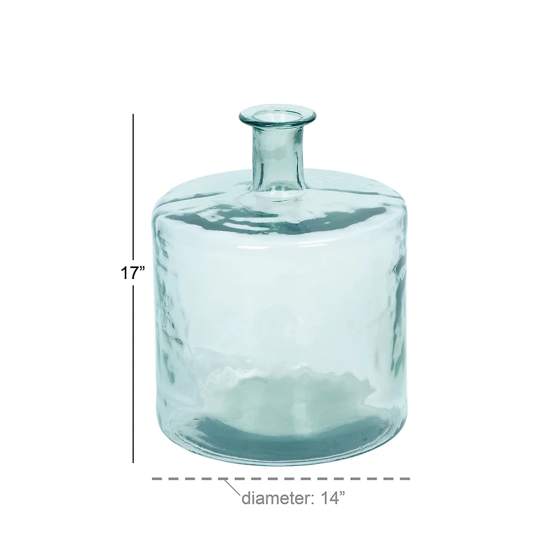 17" Clear Glass Farmhouse Vase