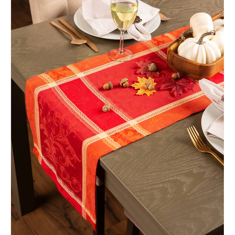 DII® 108" Harvest Wheat Jacquard Table Runner