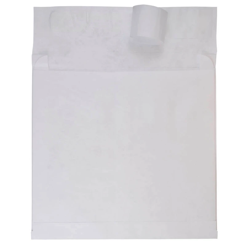 JAM Paper 9" x 12" x 2" White Tyvek Peel & Seal Closure Envelopes, 250ct.