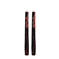 10" Black & Red Bleeding Taper Candles, 2ct. by Ashland®