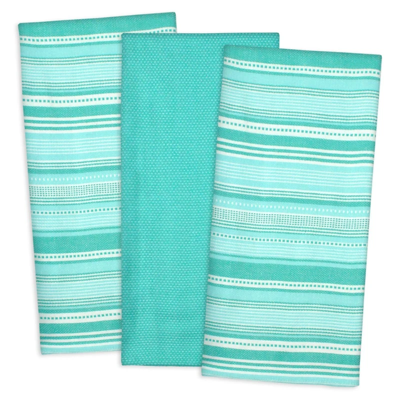 DII® Aqua Urban Stripe Dishtowel Set