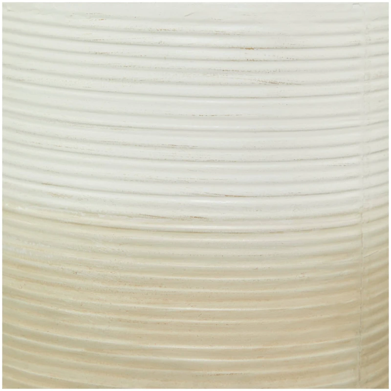 Brown Metal Vase with Embossed Ribbing Set of 2 20", 16"