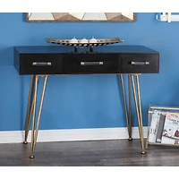 3.5ft. Black Modern Wood Console Table