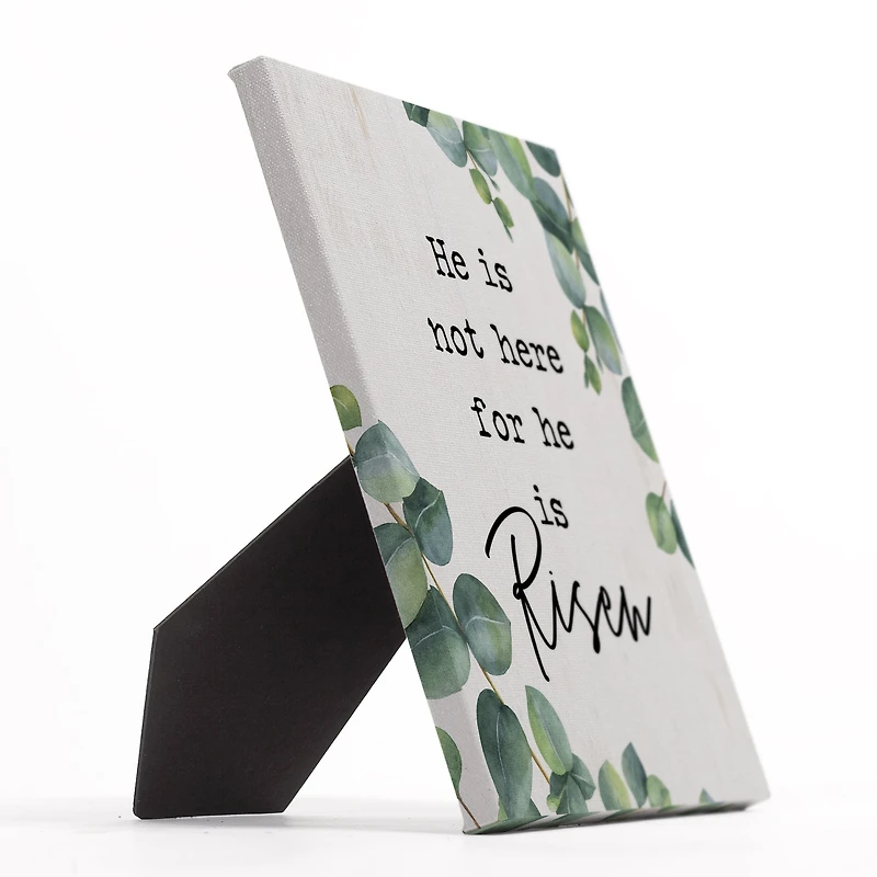 For He is Risen Tabletop Canvas Art