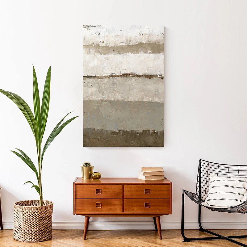 Neutral Stripes 24" x 36" Canvas Wall Art