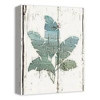 Leaves On Pallet 12" x 16" Canvas Wall Art