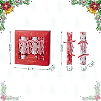 Glitzhome® 12PK 1.25"D x 10"H Christmas Snowflake with Bow Party Cracker with Gift Contents