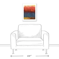 Bright Red Trees 16" x 20" Canvas Wall Art