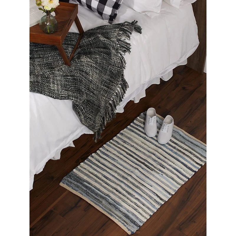 DII® Multi Denim Rag Rug, 2ft. x 3ft.