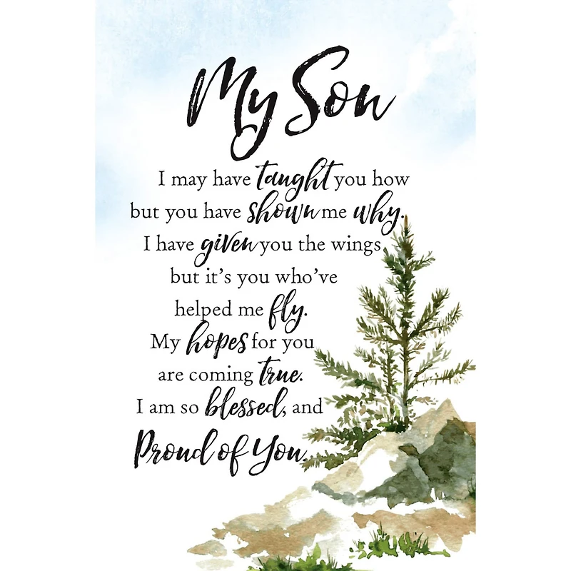 Woodland Grace Series My Son Wood Plaque With Easel