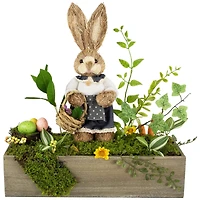 17.25" Boxed Garden Arrangement with Bunny Easter Decoration