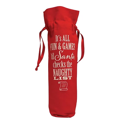 Personality Case™ Red Fun & Games Wine Bag