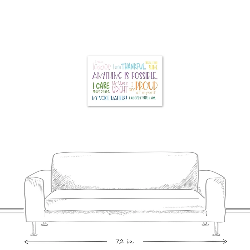 I Am Words 20" x 30" Canvas Wall Art