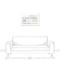 I Am Words 20" x 30" Canvas Wall Art