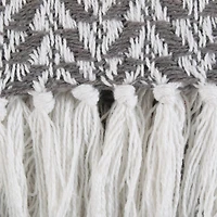 DII® Gray Arrowhead Woven Throw