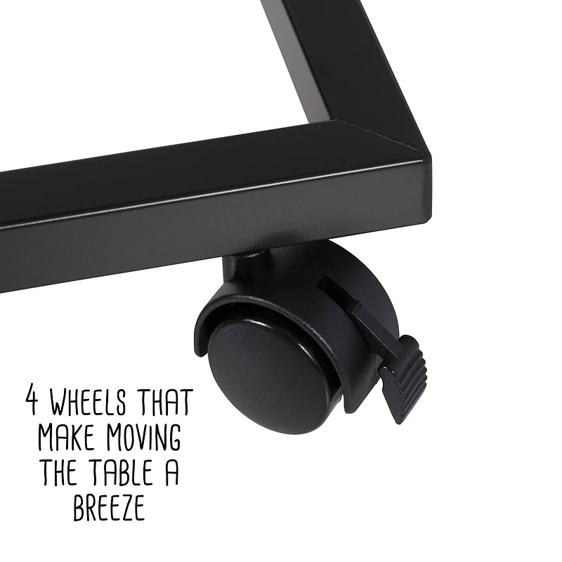 6 Pack: Honey Can Do Light Gray Side Table on Wheels