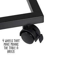 6 Pack: Honey Can Do Light Gray Side Table on Wheels