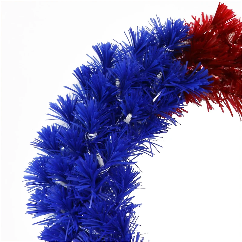 24" Pre-Lit Patriotic Wreath
